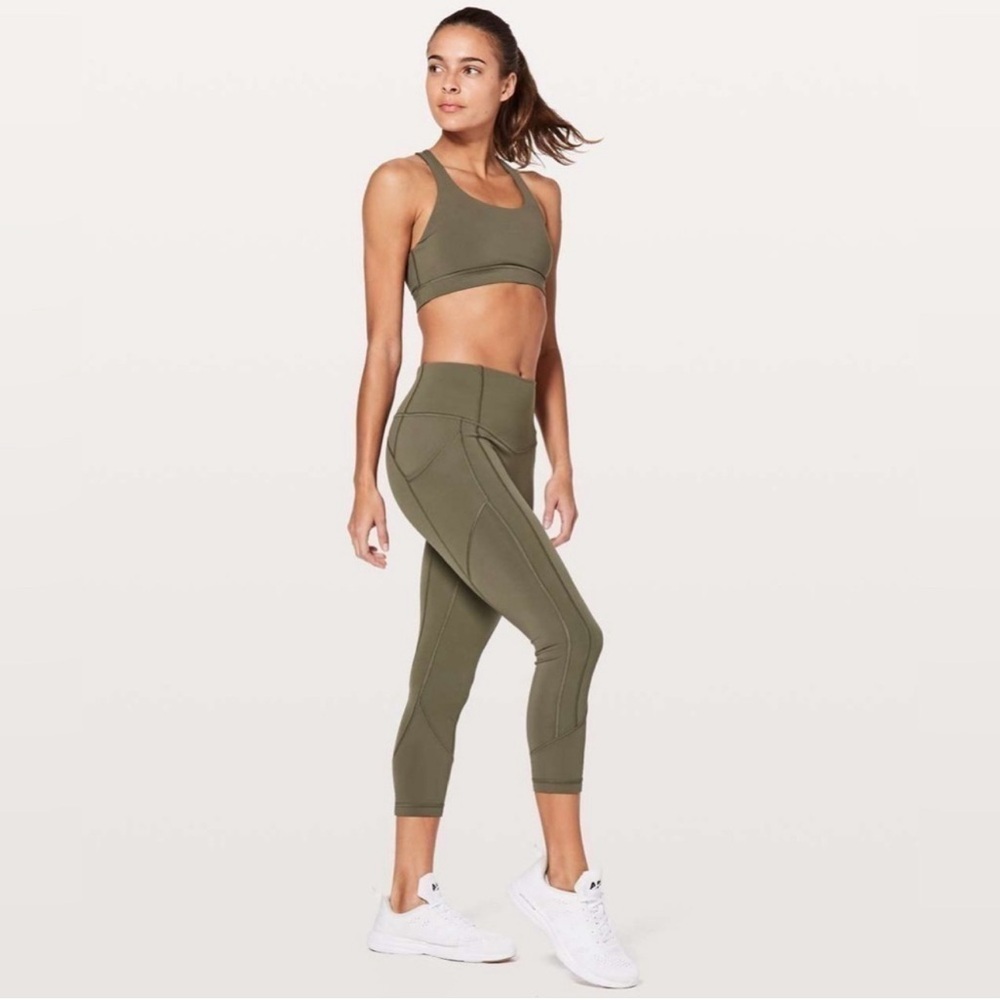 Lululemon All The Right Places Crop II
23" leggings, sage green, size 4